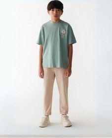 Resim Nk Kids Erkek Çocuk Beli Lastikli Duble Paça Pantolon-13978-vizon Vizon 