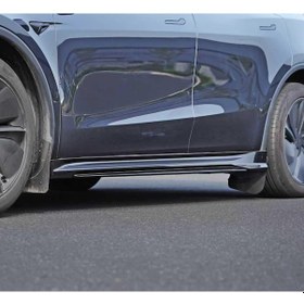 Resim Tesla Model Y Juniper Premium İçin Uyumlu Ön Ve Arka Bodykit Seti İthal Piano Black 