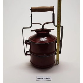 Resim Begüldan Vintage Iki Katlı Bordo Çinko Sefer Tası BEG_3490 