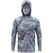 Resim FRENESI Erkek Balıkçılık Kostümü Maskeli Hoodie Sivrisinek Geçirmez Açık Hava Koruma Kostümü 
