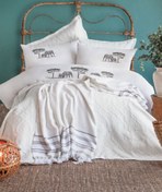 Resim Apricitas Tek Kişilik Timeless Prime Set Aleph Nevresim Takımı ve Battaniye 