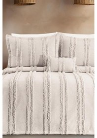 Resim Ways Şönil Çift Kişilik Yatak Örtüsü Krem Krem 