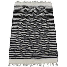 Resim Kilim Antik El Dokuma Yün Çizgili Tiftik Siirt Battaniyesi 0005 - Yeni - Çok Renkli 