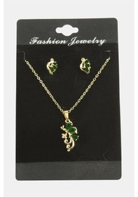 Resim Csmtex 4 Yusufçuk Zirkon Taşlı Set Kolye-yeşil Çok renkli 