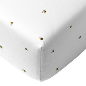 Resim Happy Bee %100 Organik Pamuk Çocuk Lastikli Çarşaf 100 x 200 cm 