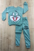 Resim Genel Markalar Kids Basic Tavşan Baskılı Pijama Takım 2-5 Yaş 