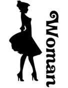 Resim Genel Markalar Women Tuvalet-Wc Kapı Duvar Dekor Sticker 36 X 60 Cm 