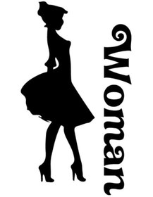 Resim Genel Markalar Women Tuvalet-Wc Kapı Duvar Dekor Sticker 36 X 60 Cm 