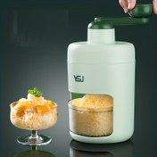 Resim Paslanmaz Çelik Manuel Buz Kırıcı - Taşınabilir Kar Konisi & Slushie Yapıcı, Partiler, Düğünler ve Yaz İçecekleri için Mükemmel, El ile Çalıştırılan, Kum Buz, Karpuz, Ev Küçük 