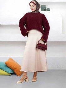 Resim CNG MODA Puf Scuba Kumaş Kloş Etek 