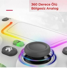Resim Ps4 Kol Kablosuz Gamepad Oyuncu Kol /çift Titreşim/6 Eksenli Rgb Mod/ps4/switch/pc/androd/iphone 