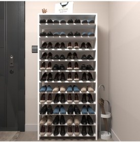 Resim Kenzlife Ayakkabılık Mısri Mat Beyaz Suntalam 170 080 20 Kırkdört Çift Ayakkabı Kapasitesi Arkalıksız Beyaz 