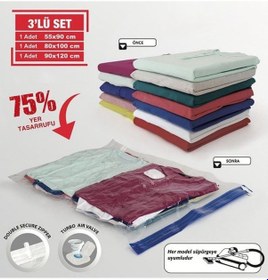 Resim Eva House Vakumlu Hurç 3lü Şeffaf 