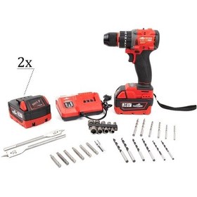 Resim 36 Volt 5 Ah Kömürsüz Darbeli Matkap Vidalama Çift Akülü 