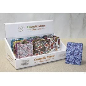 Resim Büro Ev Ofis Personel Hediyesi İçin Taşlı İnce Dörtgen Tarz El Aynası Çok Renkli 