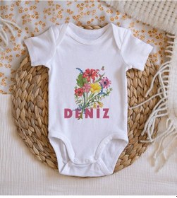 Resim Bitmeyenkartus Bk Kids Isimli Bebek Body Zıbın - Model 9 Beyaz 