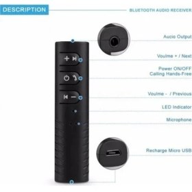 Resim Epilons Car Bluetooth Music Driver Araç Aux Hands-Free Mp3 Bağlantı Kiti 
