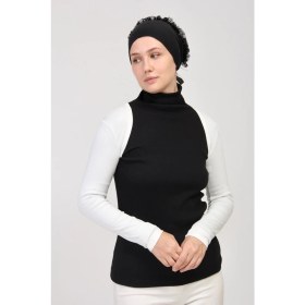 Resim Manolyaşal Uzun Kollu Kurtarıcı Terletmeyen Tesettür Bolero - Ekru 