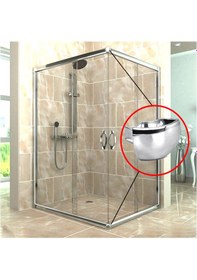 Resim Ayrıntıshop Süper Lüks Duşakabin Plastik Köşe Takozu Krom 