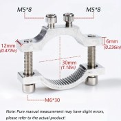 Resim Hightower Motorsiklet Ve E-bike Far Braketi: 2 Delikli 5mm Sis Lambası Askılı Aydınlatma Kiti 