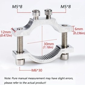 Resim Hightower Motorsiklet Ve E-bike Far Braketi: 2 Delikli 5mm Sis Lambası Askılı Aydınlatma Kiti 