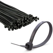 Resim Genel Markalar Plastik Cırt Kelepçe Siyah Kablo Bağı Kablo Klipsi Plastik Kelepçe 4.8x200mm 20cm (100 Adet) 