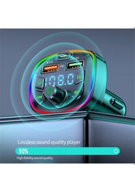 Resim Nr74 Rgb Renkli Fm Radyo Transmitter Mp3 Çalar Bluetooth 5.0 Çakm 