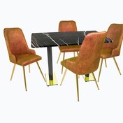 Resim Beymobilya Karanfil Gold Werzalit - Çırağan Gold Masa Takımı (80X120) 