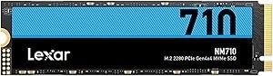 Resim Lexar NM710 2TB SSD, M.2 2280 PCIe Gen4x4 NVMe dahili SSD, 4850 MB/s'ye kadar okuma, 4500 MB/s yazma, PC, dizüstü PC ve oyuncu için dahili solid state drive (LNM710X002T-RNNNG) 