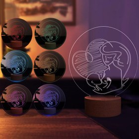 Resim Anneler Gününe Özel Figürlü Dekoratif Hediye Led Masa Lambası | BYLAMP 