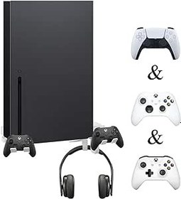 Resim STORAGBT 6 in 1 Sturdy Wall Mount for Xbox Series S &One S/Xbox Series X/PS5,Sturdy PS5 Holder, for Both Digital and Disc Version, with Charging Cable, Space Manager for XBOX Seires /PS5 