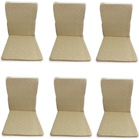 Resim Sandalye Minderi Arkalıklı Fermuarlı Süngerli-6 Adt(Cappucinokrç) (532431138) 