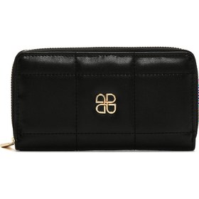 Resim Kadın Siyah Kapitone Cüzdan 