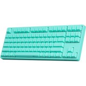 Resim Akko 5087S-SP QMK Mint V3 Cream Yellow Pro Switch RGB Hotswap Mekanik Oyuncu Klavye 