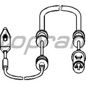 Resim TOPRAN 203972001 Balata İkaz Kablosu Ön 660Mm (Opel : Vectra B 1.6I) (Opel: Vectra B) 