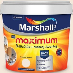 Resim Marshall E6.05.85 15 Litre Maximum Su Bazlı Silikonlu İpek Mat İç Cephe Boyası (MARSHALL.5309481) 