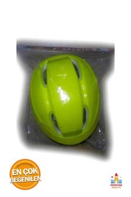 Resim PapatyamPartiEvi Sarı Renk Koruyucu Sarı Kask Dizlik Eldiven Seti - Güvenli Spor Ekipmanları 