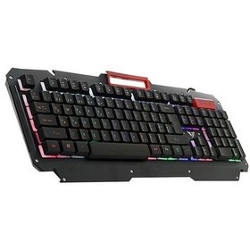 Resim Everest KB-R800 METAFOR Usb Kablolu Gökkuşağı Aydınlatmalı Metal Yüzey Gaming Q Klavye 