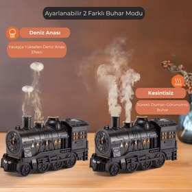 Resim Meanyou Retro Tren Aromaterapi Difüzör Hava Nemlendirici - Siyah 