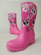 Resim Sea&Blue My Little Ponny Baskılı Pembe Su Geçirmeyen Kız Çocuk Yağmur Çizmesi 