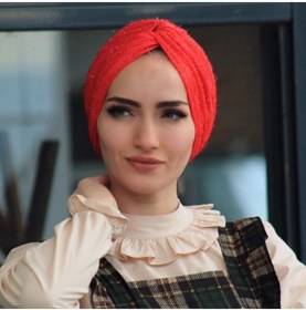 Resim Sahra Şal Dünyası Sara Simli Düğüm Bone 