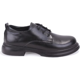 Resim DAGOSTER DZA07-8892680 Siyah Günlük Bağcıklı Loafer Kadın Ayakkabı 