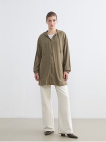 Resim LC Waikiki Kapüşonlu Oversize Kadın Tunik 