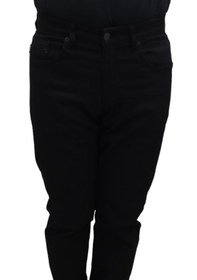 Resim Hacker Denim Hacker Dmctekstil Erkek Siyah Y804 Yüksek Bel Rahat Kesim Boru Paça Jean Pantolon 