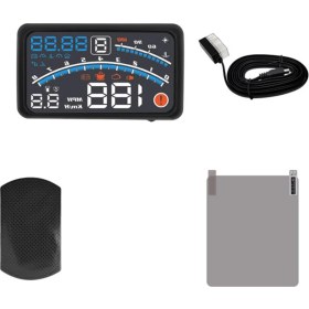 Resim Skyeyyt Araba Düz Monitörü Obdii Euobd 5.5 Inç Ön Cam Projektör Hud Su Sıcaklığı Değişim Hatırlatıcı. Rpm Km/s (Yurt Dışından) 