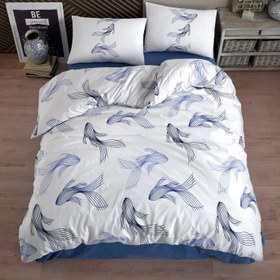 Resim Barbella Mavi %100 Pamuk Ranforce Battal Boy Nevresim Takımı 