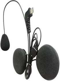 Resim BT-68 TYPE C Girişli intercom Kulaklık Seti Çift Mikrofonlu Motosiklet Kask İntercom Yedek Kulaklığı 
