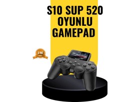 Resim İlk El Grup 2025 A Kalite S10 Gamepad 520 Oyunlu Tv Bağlantılı Retro Atari Konsolu 