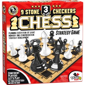 Resim Vardem Oyuncak Satranç / Dama / 9 Tas - Standart / Standart 