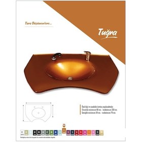 Resim Cam Lavabo Tuğra Modeli 90 x 56 CM 
